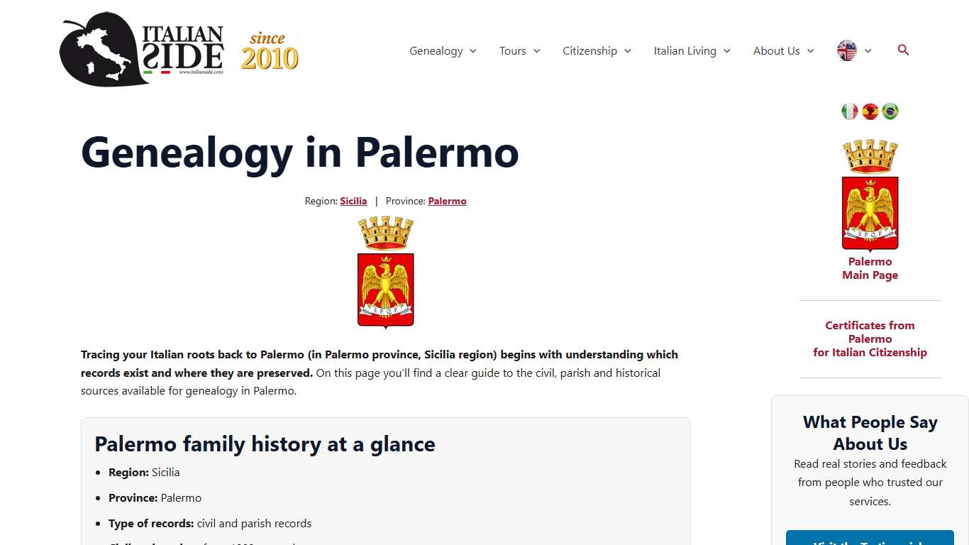 Genealogy in Palermo - ItalianSide.com